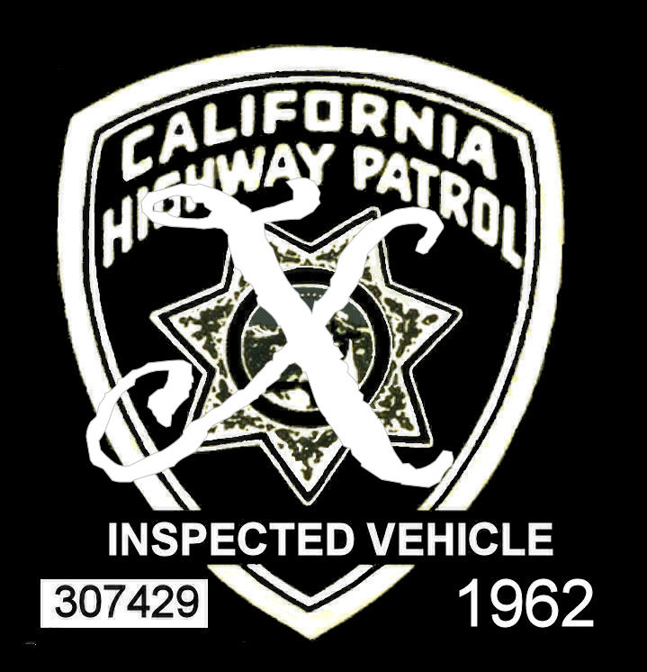 (image for) 1962 California inspection Sticker